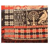 4-Color Dated 1836 John Kaley PA Coverlet.