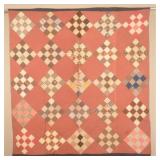 Antique Geometric Pennsylvania Quilt.