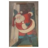 Vintage Christmas Santa Claus Heavy Paper Poster.