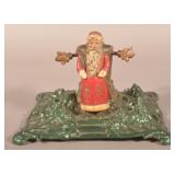 Antique Santa Claus Figural Christmas Tree Stand.