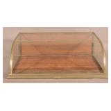 Curved Front Nickel and Glass Store Counter Case.