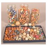 Large Collection Antique Clay Marbles.