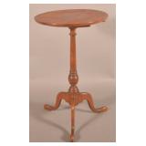 Sheraton Cherry Tilt-Top Candle Stand.