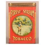 Forest and Stream Vertical Pocket Tobacco Tin.