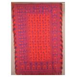 Excellent Floral Pattern 2-Color Woven Coverlet.