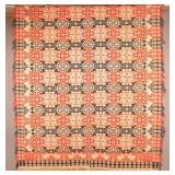Signed Isaac Brubaker New Holland PA 1836 Coverlet