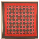 Beautiful Diamond In Square Antique PA Quilt.