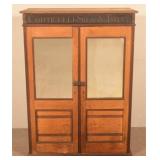 Corticelli Silk & Twist Mirrored Spool Cabinet.