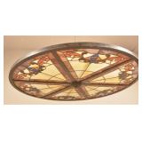 Beautiful Leaded Stained Glass Round Transom.