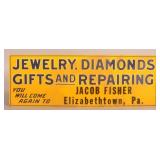 Elizabethtown, PA Jewelry Repair Tin Advert. Sign.