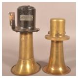 Klaxon & Mesco Antique Brass Horns.