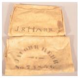 Two Early Lancaster Co., PA Signed Feed Bags.