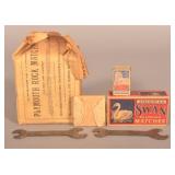 NOS Vintage Match Boxes & Indian Motorcycle Tools.