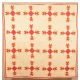 Diamond & Tulip PA Antique Quilt.