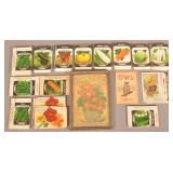 Great Owl Cigar Bag, Framed Rose Ad, Seed Bags.