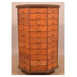 Hardware Store Nut & Bolt Revolving Cabinet.