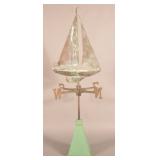 Copper & Brass Sailboat Weathervane.