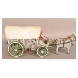 Large Folk Art Carved Gottshall Conestoga Wagon.