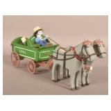 Luke W. Gottshall Folk Art Carved Coal Wagon.