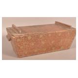 PA Dough Tray with Unusual Paint Decoration.