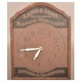 Unusual S. Kind & Sons Copper & Brass Wall Clock.