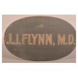 Early Oval Painted Wood Doctor