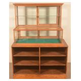 Oak Tiered Display Case & Oak Display Counter.