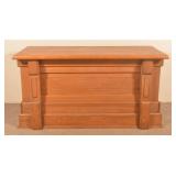 Recessed Panel Oak General Store Antique Counter.