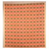 Excellent Geometric 3-Color Woven Coverlet.