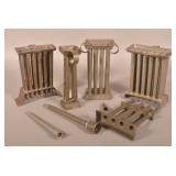 Collection Early Tin Candle Molds & Funnels.