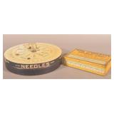 Two Tin Lithographed Advertising Needle Displays.