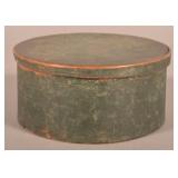 Nice Blue-Painted New England Pantry Box.