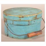 Early Sky Blue Bail-Handled Pantry Box.