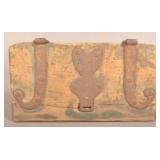 Early Original Conestoga Wagon Toolbox Lid.