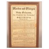 Historic 1866 New Orleans Massacre Broadside.