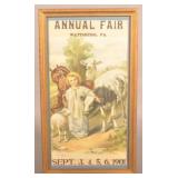 Wattsburg, PA Annual Fair 1901 Broadside.