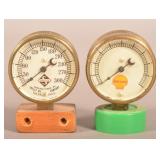 Unusual Shellane & Skelly Gas/Oil Gauges.