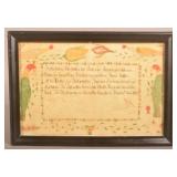 Andreas V. Kessler "Flat Parrot Artist" Fraktur.