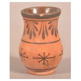 Charles Lawrence Pottery Redware Toothpick Holder.
