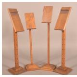 Four 1920s Oak Store Counter Shoe Displays.