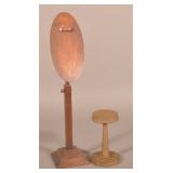 Two Country Store Wood Shoe & Hat Displays.