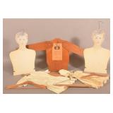 Collection Vintage Advertising Hangers & Clothing.