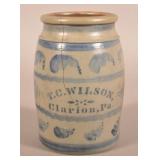 Great Decorated T.C. Wilson Clarion, PA Crock.