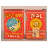 Honeymoon & Dial Pocket Tobacco Tins.