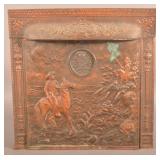Warrior & Cavalry Hammered Copper Fireplace Insert