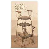 Great Wire & Cast Iron Shoe Shine Chair.