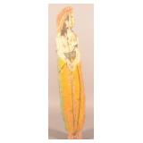 Folk Art Painted Indian Chief From Carousel.