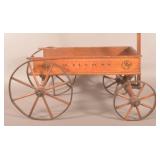 Painted & Stenciled Antique Express Wagon.