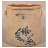 W. Roberts Binghampton, NY Straight-Sided Crock.