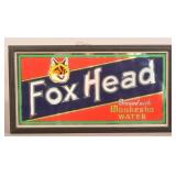 Fox Head Beer Mirrored Back Light Up Sign.